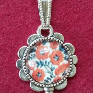 Üveg lencsés kulcsos ezüst (925) nyaklánc palóc népi motívummal  - ékszer - nyaklánc - medálos nyaklánc - Meska.hu Üveg lencsés kulcsos ezüst (925) nyaklánc palóc népi motívummal  - ékszer - nyaklánc - medálos nyaklánc - Meska.hu