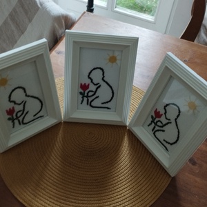 Keresztszemes egyvonalas kép   - művészet - textilkép - keresztszemes - Meska.hu