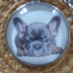 Kulcstartó francia bulldog kutyussal - táska & tok - kulcstartó & táskadísz - kulcstartó - Meska.hu