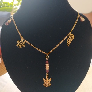 Angyal medálos karácsonyi nyaklánc , Ékszer, Nyaklánc, Medál, Ékszerkészítés, MESKA