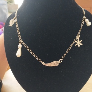 Angyalszárny medálos karácsonyi nyaklánc  - ékszer - nyaklánc - medál - Meska.hu