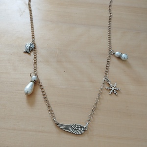 Angyalszárny medálos karácsonyi nyaklánc  - ékszer - nyaklánc - medál - Meska.hu