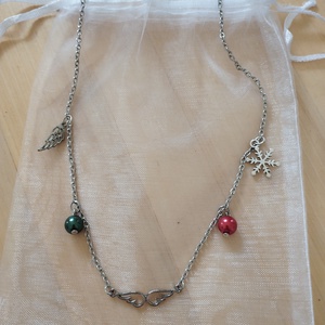 Angyalszárny medálos karácsonyi nyaklánc  - ékszer - nyaklánc - medál - Meska.hu