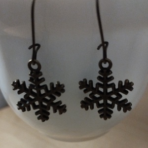 fülbevaló hópihe fityegővel , Ékszer, Fülbevaló, Fülékszer, Ékszerkészítés, MESKA