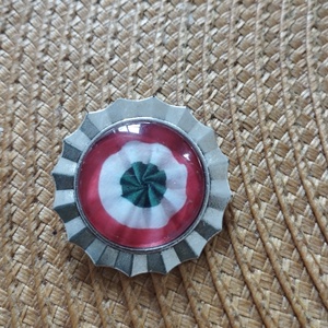 Kokárda kitűző ezüst alapon , Ékszer, Kitűző és Bross, Kitűző, Ékszerkészítés, MESKA