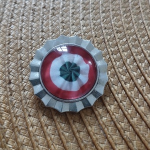 Nemzeti színű kokárda kitűző ezüst színű fém alapon , Ékszer, Kitűző és Bross, Kitűző, Ékszerkészítés, MESKA