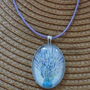 Levendulás nyaklánc   - ékszer - nyaklánc - medál - Meska.hu