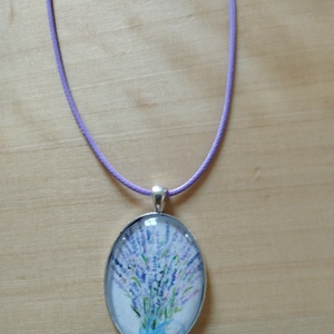 Levendulás nyaklánc   - ékszer - nyaklánc - medál - Meska.hu