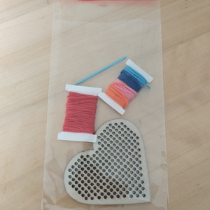 Hímezhető fa szívecske  - diy (csináld magad) - egységcsomag - Meska.hu