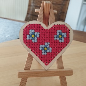 Hímezhető fa szívecske  - diy (csináld magad) - egységcsomag - Meska.hu