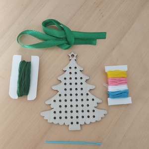 Hímezhető fa fenyőfa, DIY (Csináld magad), Egységcsomag, Hímzés, MESKA