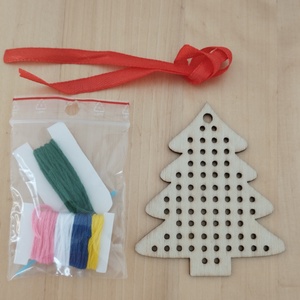 Hímezhető fa fenyőfa, DIY (Csináld magad), Egységcsomag, Hímzés, MESKA