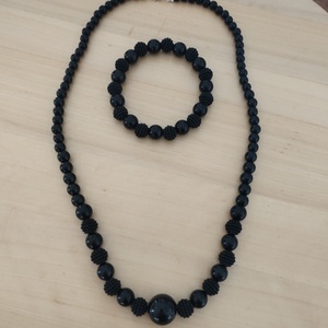 Nyaklánc, karkötő szett  - ékszer - nyaklánc - gyöngyös nyaklánc - Meska.hu