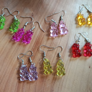 Gumimacis  fülbevaló - ékszer - nyaklánc - medálos nyaklánc - Meska.hu