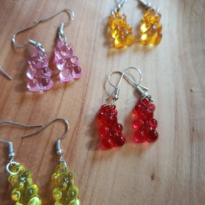 Gumimacis  fülbevaló - ékszer - nyaklánc - medálos nyaklánc - Meska.hu