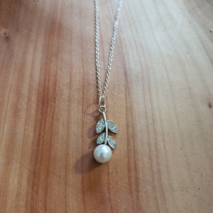 Leveles , strasszos, teklás nyaklánc  , Ékszer, Nyaklánc, Medálos nyaklánc, Ékszerkészítés, MESKA