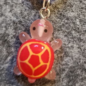 Sötétben világító teknőc nyaklánc   - ékszer - nyaklánc - medálos nyaklánc - Meska.hu