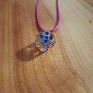 Dobókocka nyaklánc   - ékszer - nyaklánc - medálos nyaklánc - Meska.hu