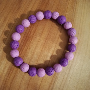 Láva kő gyöngy karkötő , Ékszer, Karkötő, Gyöngyös karkötő, Gyöngyfűzés, gyöngyhímzés, Ékszerkészítés, MESKA