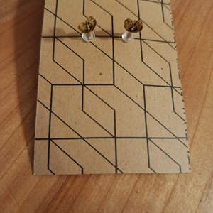 Kávé témájú orvosi acél fülbevaló  - ékszer - fülbevaló - lógó fülbevaló - Meska.hu