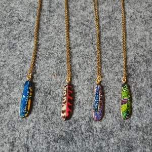  Orvosi acél lánc toll charmmal  - ékszer - nyaklánc - medál - Meska.hu