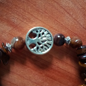 karkötő tigris szem ásványból   - ékszer - karkötő - gyöngyös karkötő - Meska.hu