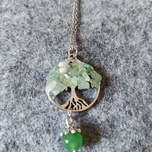 Életfa medál lápis lazurit ásvánnyal orvosi acél lánccal  - ékszer - nyaklánc - medálos nyaklánc - Meska.hu