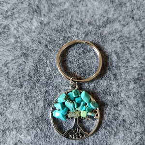 Kulcstartó életfa medál howlit türkiz ásvánnyal  - Meska.hu