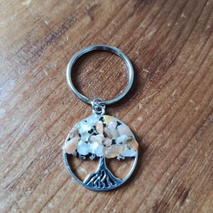 Kulcstartó életfa medál jáde ásvánnyal  - Meska.hu