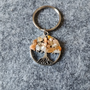 Kulcstartó életfa medál jáde ásvánnyal  - táska & tok - kulcstartó & táskadísz - kulcstartó - Meska.hu