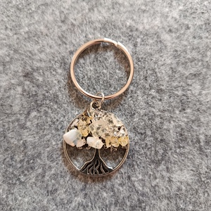 Kulcstartó életfa kvarc kristály ásvánnyal  - táska & tok - kulcstartó & táskadísz - kulcstartó - Meska.hu