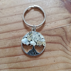 Kulcstartó életfa kvarc kristály ásvánnyal  - táska & tok - kulcstartó & táskadísz - kulcstartó - Meska.hu