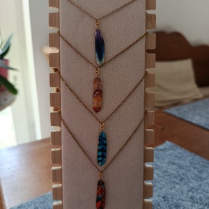  Orvosi acél lánc toll charmmal  - ékszer - nyaklánc - medál - Meska.hu