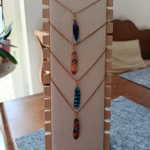  Orvosi acél lánc toll charmmal  - ékszer - nyaklánc - medál - Meska.hu