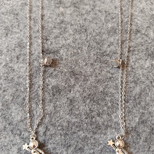 Szerelmes űrhajós nyaklánc  - ékszer - nyaklánc - medálos nyaklánc - Meska.hu