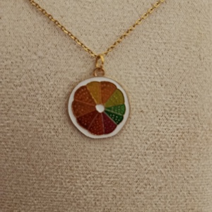 Citrusos nyaklánc és fülbevaló szett  - ékszer - fülbevaló - lógó fülbevaló - Meska.hu