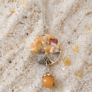 Életfa medál jáde ásvánnyal orvosi acél lánccal , Ékszer, Nyaklánc, Medálos nyaklánc, Ékszerkészítés, MESKA