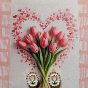 Tulipános fülbevaló  - Meska.hu