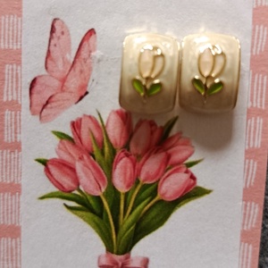 Tulipános fülbevaló  - Meska.hu