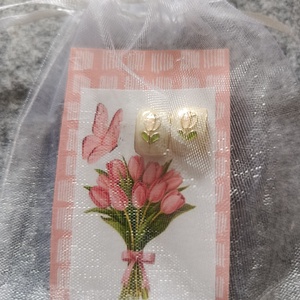 Tulipános fülbevaló  - ékszer - fülbevaló - fülékszer - Meska.hu