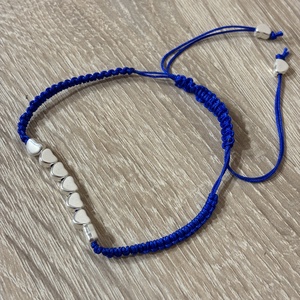 Kék gyöngyös karkötő - ékszer - karkötő - fonott karkötő - Meska.hu