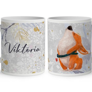 Kérd a neveddel - Cuki corgi kutyus mintás bögre, Otthon & Életmód, Konyhafelszerelés, tálalás, Tálalás, Bögre & Csésze, , MESKA