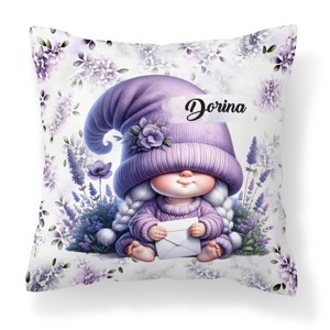 Névvel kérhető - Cuki levendulás manólány levéllel mintás párna, Otthon & Életmód, Lakástextil, Párna & Párnahuzat, Díszpárna (belsővel együtt), , MESKA