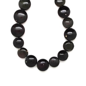 Obszidián vegyes kör 14-20mm ékszerkészítő alapanyag (füzér), Kellékek & szerszámok, Ásvány alapanyag, Ásványfüzér, , MESKA