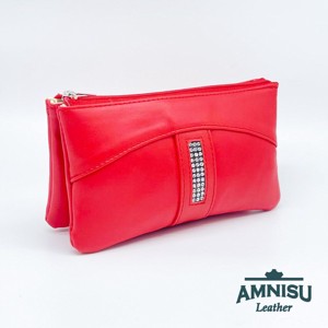 Piros egyenes kristály köves női pénztárca G5018, Táska & Tok, Pénztárca & Más tok, Pénztárca, Női pénztárca, , MESKA