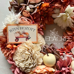 Őszi kopogtató ajtódísz - otthon & életmód - dekoráció - ajtó- és ablak dekoráció - ajtódísz & kopogtató - Meska.hu