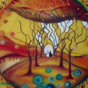 Születés mandalás meditációs párna (35 cm átmérővel)  -  - Meska.hu