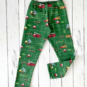 Tűzoltóautós és rakodós leggings 104-es - Meska.hu