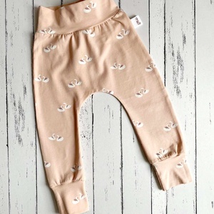 Hattyús leggings-pamut jersey nadrág (92) - ruha & divat - babaruha & gyerekruha - nadrág - Meska.hu
