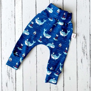 Bálnás leggings - pamut jersey nadrág (68), Ruha & Divat, Babaruha & Gyerekruha, Nadrág, Varrás, MESKA